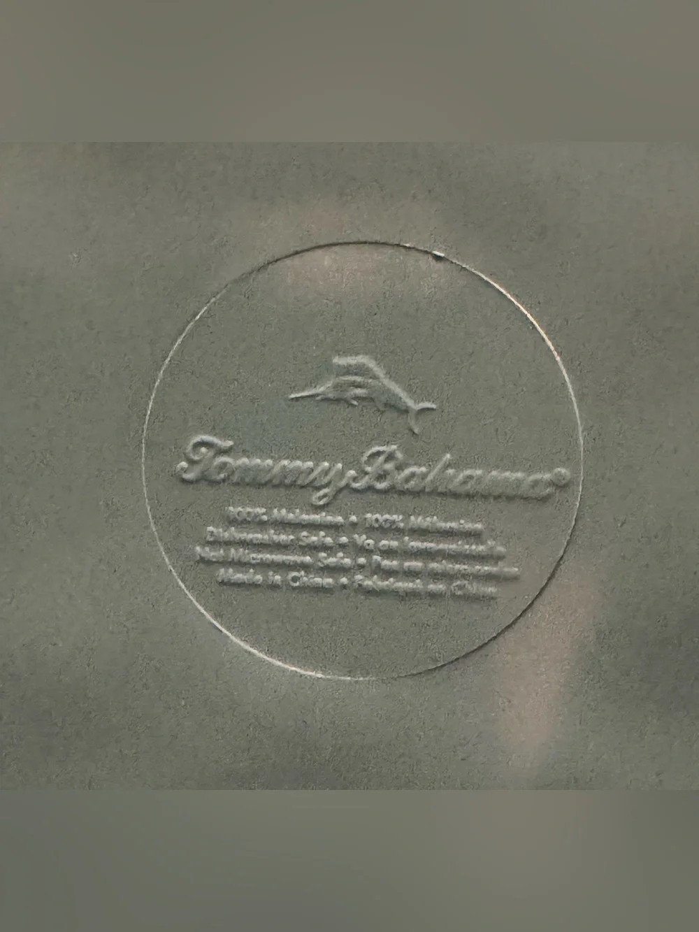 Tommy Bahama Caribbean Blue 100% Melamine 10.5” Square Dinner Plates Set of 4